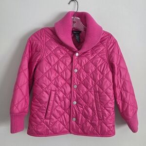 RALPH LAUREN | Quilted Barn Jacket Pink Girls Sz 8 10